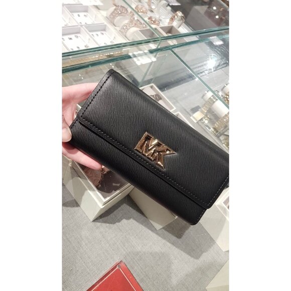 Michael Kors wallet mimi large flap bifold credit card phone wallet Black - Picture 2 of 8